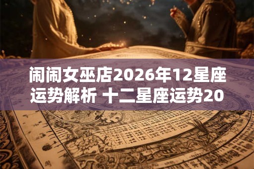 闹闹女巫店2026年12星座运势解析 十二星座运势2026年大预言