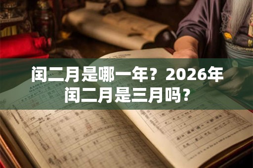 闰二月是哪一年？2026年闰二月是三月吗？