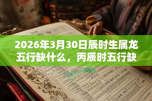 2026年3月30日辰时生属龙五行缺什么,丙辰时五行缺什么 2026年3月30日辰时生属龙五行缺什么,丙辰时五行缺什么