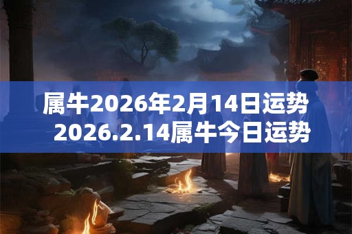 属牛2026年2月14日运势  2026.2.14属牛今日运势