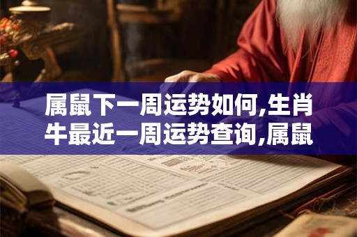 属鼠下一周运势如何,生肖牛最近一周运势查询,属鼠人下周运势早知道