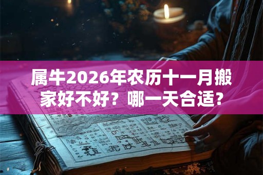 属牛2026年农历十一月搬家好不好？哪一天合适？