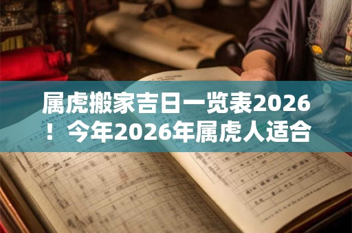 属虎搬家吉日一览表2026！今年2026年属虎人适合搬家乔迁吗