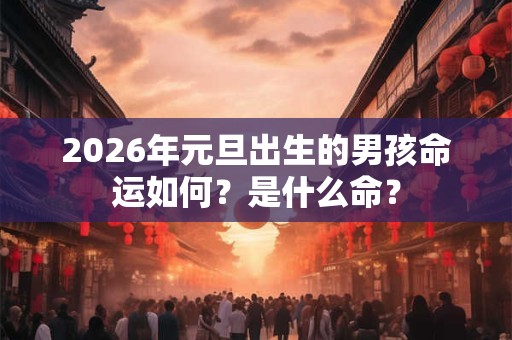 2026年元旦出生的男孩命运如何？是什么命？