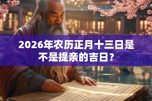 2026年农历正月十三日是不是提亲的吉日？