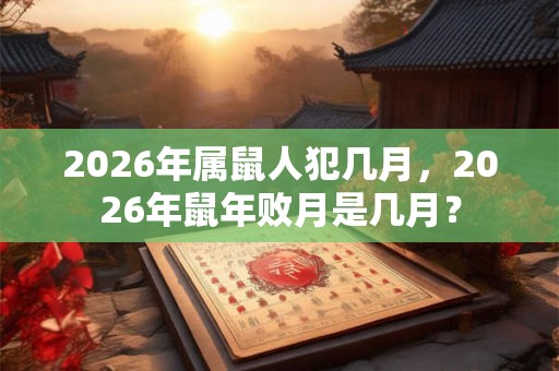 2026年属鼠人犯几月，2026年鼠年败月是几月？