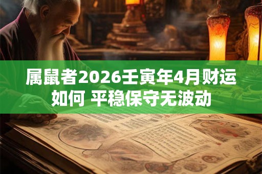 属鼠者2026壬寅年4月财运如何 平稳保守无波动