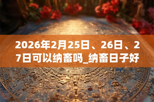 2026年2月25日、26日、27日可以纳畜吗_纳畜日子好吗