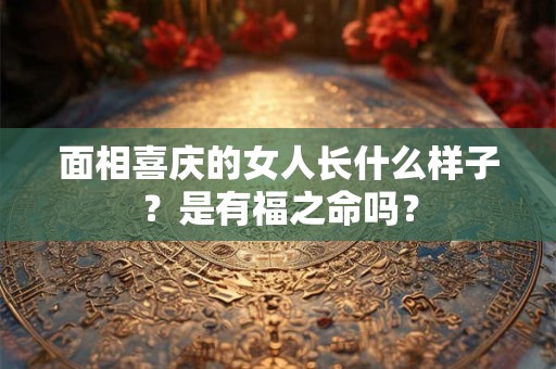 面相喜庆的女人长什么样子？是有福之命吗？