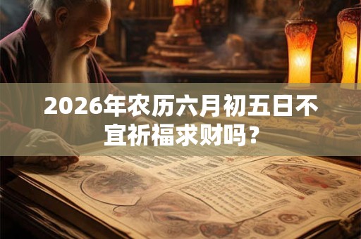2026年农历六月初五日不宜祈福求财吗？