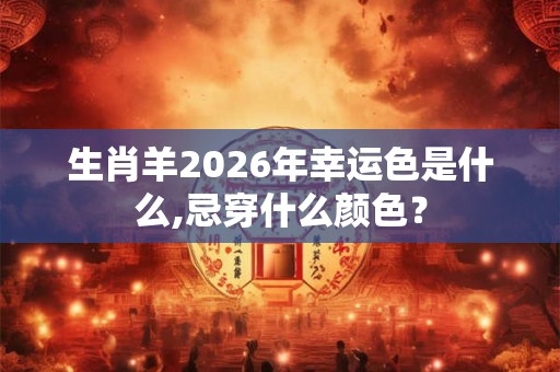生肖羊2026年幸运色是什么,忌穿什么颜色？