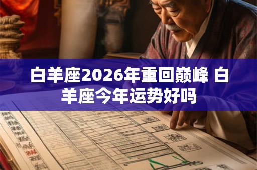 白羊座2026年重回巅峰 白羊座今年运势好吗