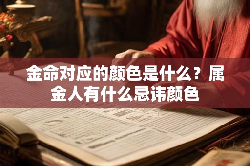 金命对应的颜色是什么？属金人有什么忌讳颜色