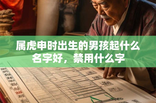 属虎申时出生的男孩起什么名字好，禁用什么字