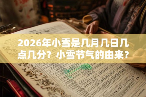 2026年小雪是几月几日几点几分？小雪节气的由来？