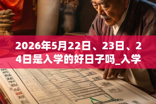 2026年5月22日、23日、24日是入学的好日子吗_入学可以吗