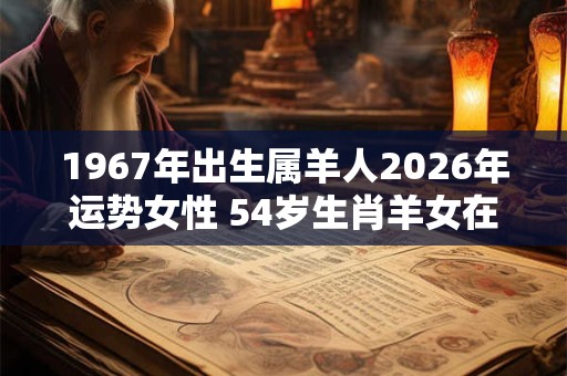 1967年出生属羊人2026年运势女性 54岁生肖羊女在2026年运气如何