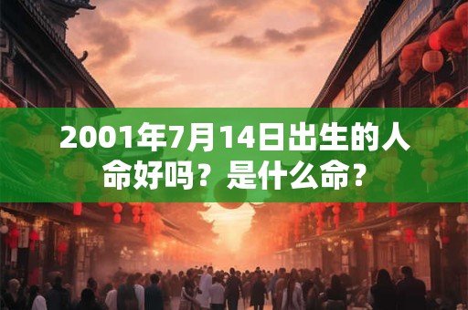 2001年7月14日出生的人命好吗？是什么命？
