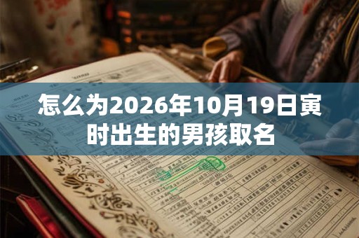怎么为2026年10月19日寅时出生的男孩取名