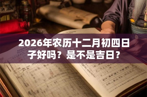 2026年农历十二月初四日子好吗？是不是吉日？