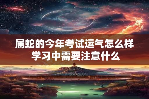 属蛇的今年考试运气怎么样 学习中需要注意什么