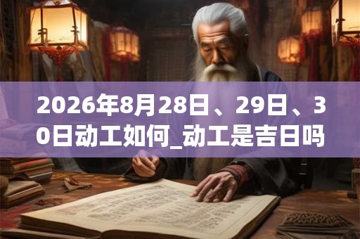 2026年8月28日、29日、30日动工如何_动工是吉日吗