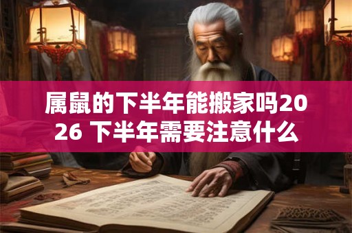 属鼠的下半年能搬家吗2026 下半年需要注意什么