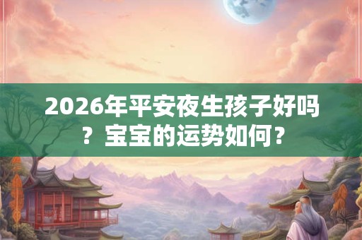 2026年平安夜生孩子好吗？宝宝的运势如何？
