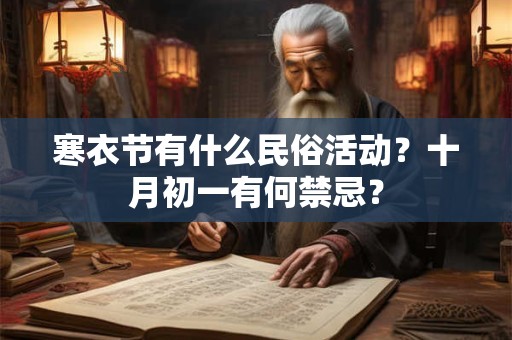 寒衣节有什么民俗活动？十月初一有何禁忌？