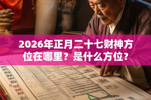 2026年正月二十七财神方位在哪里？是什么方位？