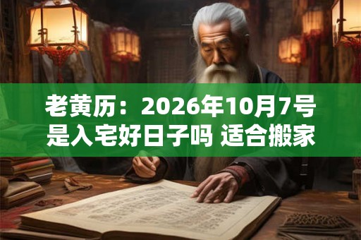 老黄历：2026年10月7号是入宅好日子吗 适合搬家吗