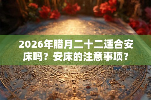 2026年腊月二十二适合安床吗？安床的注意事项？