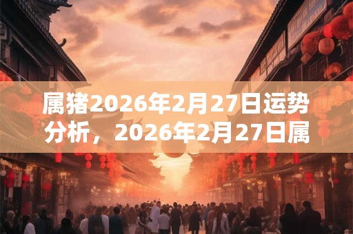 属猪2026年2月27日运势分析，2026年2月27日属猪运气详解