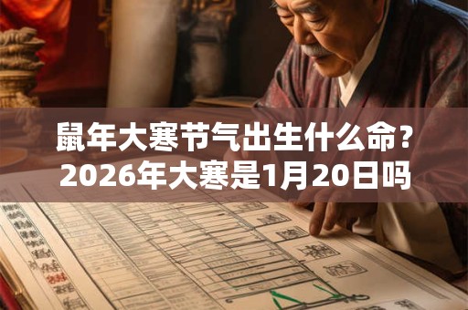鼠年大寒节气出生什么命？2026年大寒是1月20日吗？
