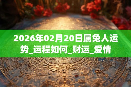 2026年02月20日属兔人运势_运程如何_财运_爱情