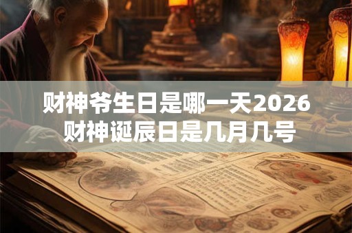 财神爷生日是哪一天2026 财神诞辰日是几月几号
