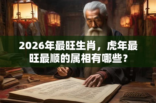 2026年最旺生肖，虎年最旺最顺的属相有哪些？