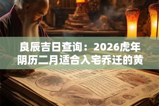 良辰吉日查询：2026虎年阴历二月适合入宅乔迁的黄道吉日