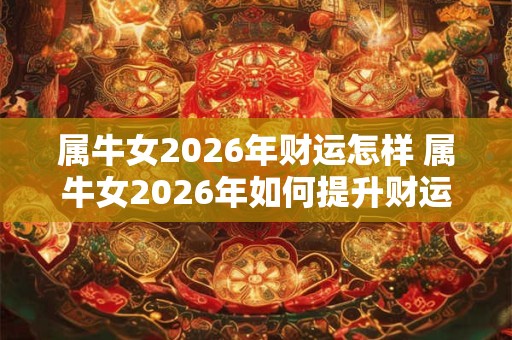属牛女2026年财运怎样 属牛女2026年如何提升财运