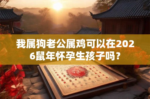 我属狗老公属鸡可以在2026鼠年怀孕生孩子吗？