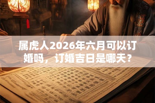 属虎人2026年六月可以订婚吗，订婚吉日是哪天？