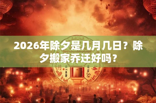 2026年除夕是几月几日？除夕搬家乔迁好吗？