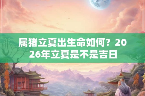 属猪立夏出生命如何？2026年立夏是不是吉日