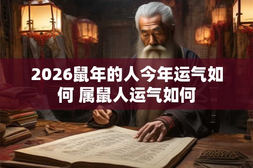 2026鼠年的人今年运气如何 属鼠人运气如何