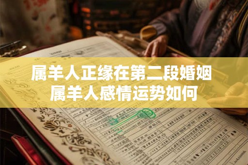 属羊人正缘在第二段婚姻 属羊人感情运势如何