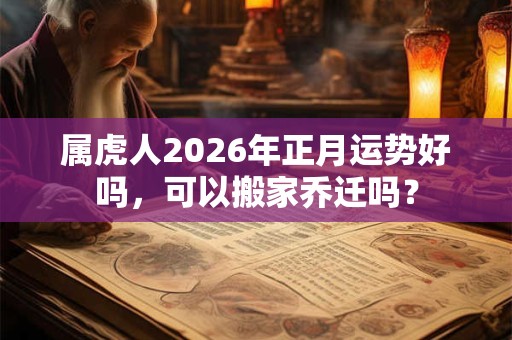属虎人2026年正月运势好吗，可以搬家乔迁吗？