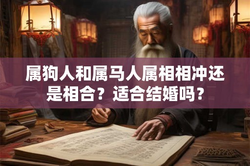 属狗人和属马人属相相冲还是相合？适合结婚吗？