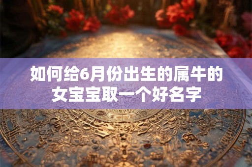 如何给6月份出生的属牛的女宝宝取一个好名字