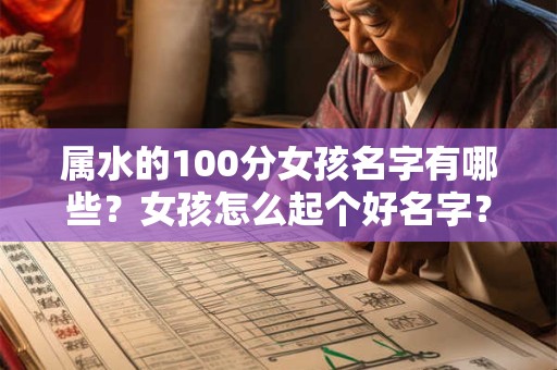 属水的100分女孩名字有哪些？女孩怎么起个好名字？