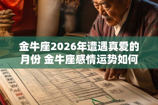 金牛座2026年遭遇真爱的月份 金牛座感情运势如何